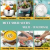 6-Piece Stainless Steel Mixing Bowls Set with Lids & Non-Slip Bases