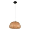 Hand-Woven Bamboo Pendant Light - Natural Rattan Chandelier Shade for Dining & Living Room