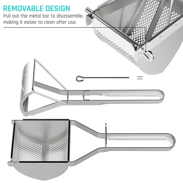 Stainless Steel Potato Ricer & Heavy-Duty Food Press