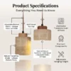 Natural Travertine Stone Pendant Light - Wabi-Sabi Modern Hanging Ceiling Fixture for Bedside & Dining