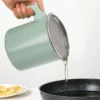 Premium Bacon Grease Container with Strainer - 1.4L Stainless Steel Cooking Oil Storage Pot