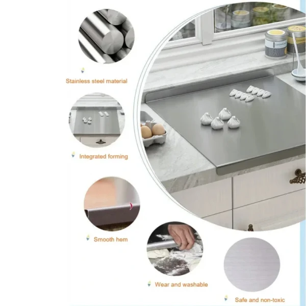PDghSa9927c4da7be4d3c8fa72a748c8ddb7bB L-Shaped Stainless Steel Cutting Board & Pastry Mat