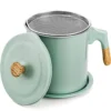 Premium Bacon Grease Container with Strainer - 1.4L Stainless Steel Cooking Oil Storage Pot