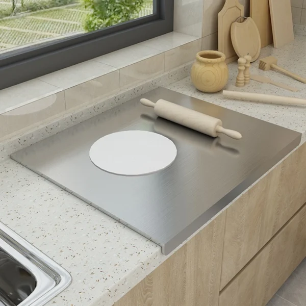aS9YS864e685ea2064e46a8314dfa68dcf5eac L-Shaped Stainless Steel Cutting Board & Pastry Mat