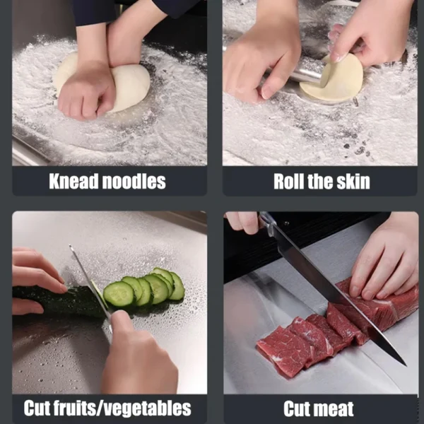 nB8MS028c0ff9b3ca44078095699d3d36633ej L-Shaped Stainless Steel Cutting Board & Pastry Mat