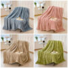 3 Ultra-Soft Striped Plush Throw Blanket – Cozy Ribbed Fluffy Cover for Bed & Sofa (100×150cm)