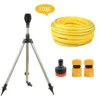 360° Rotating Garden Sprinkler | Stainless Steel Telescoping Tripod Irrigation Stand