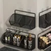 Wall-Mounted Wire Produce Basket – Multi-Compartment Iron Kitchen Storage Organizer