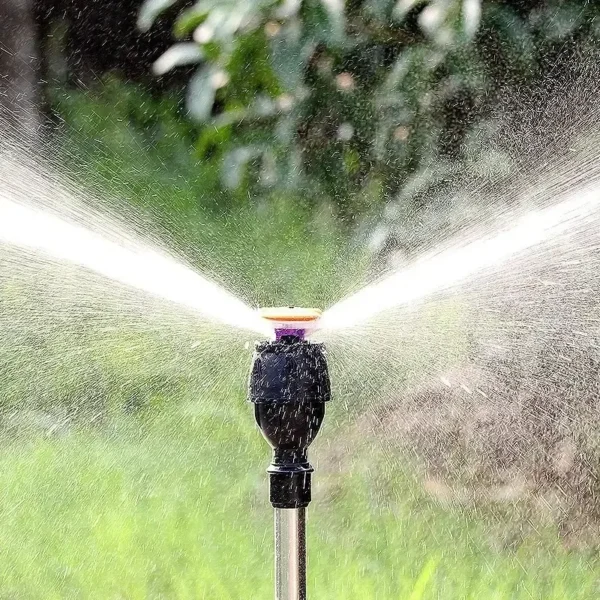 360° Rotating Garden Sprinkler | Stainless Steel Telescoping Tripod Irrigation Stand