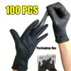 Black Nitrile Disposable Gloves (100 Count) | Latex & Powder-Free Food Safe Gloves