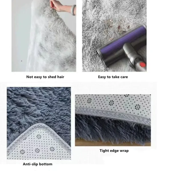 EiLyS25a9db0faadc43708ec24ff21add565cH Ultra Soft Fluffy Shag Area Rug – Non-Slip Modern Bedroom & Living Room Accent Carpet